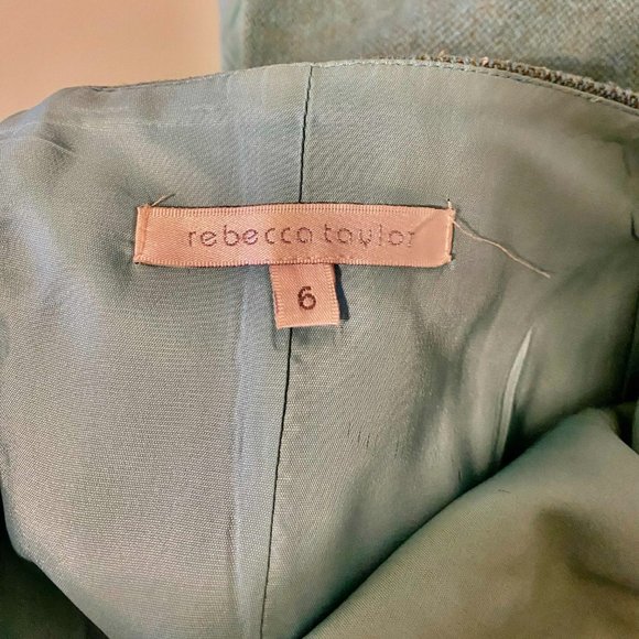 Vintage Rebecca Taylor Wool Tweed Pencil Skirt Size 6 - Picture 5 of 5